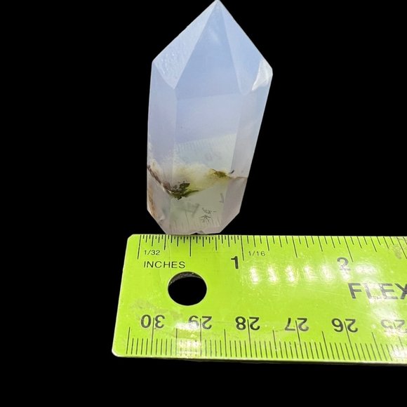 Blue Chalcedony Crystal Healing Stick Pointed Tower Formation Mineral Protection - Picture 8 of 8